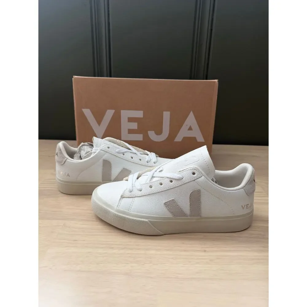 NIB Veja Extra-White Natural Suede Campo Chic Neutral Everyday Sneakers US 5 - Picture 3 of 8